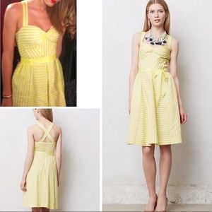 Anthropologie Moulinette Sœurs Yellow Striped Dress